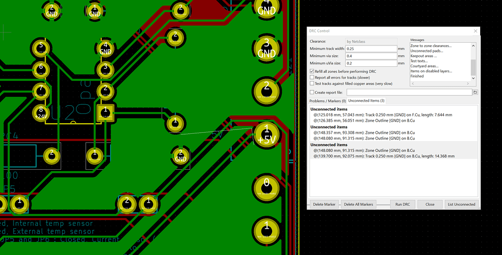 Design Rule Check Says Unconnected Layout KiCad info Forums