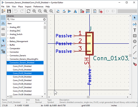 2022-06-28 18_59_24-Connector_Generic_Shielded_Conn_01x03_Shielded — Symbol Editor