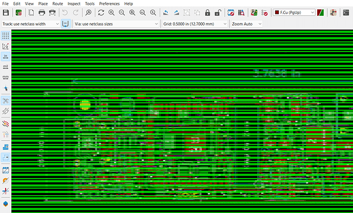 Kicad green lines _ reinstall not helpful