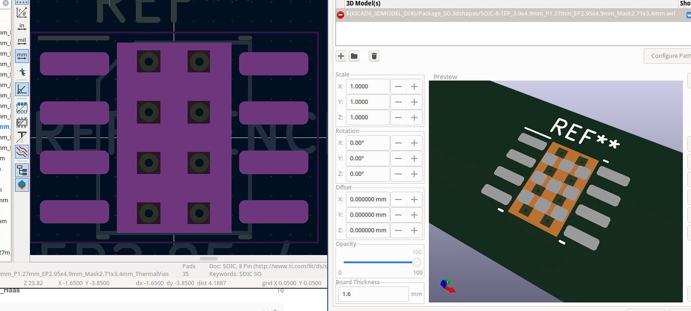 How to tent in-pad vias? (for thermal pads) - Layout - KiCad.info Forums