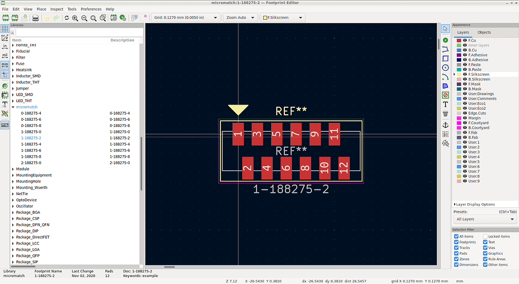 My first footprint creation script, feedback wanted Footprints
