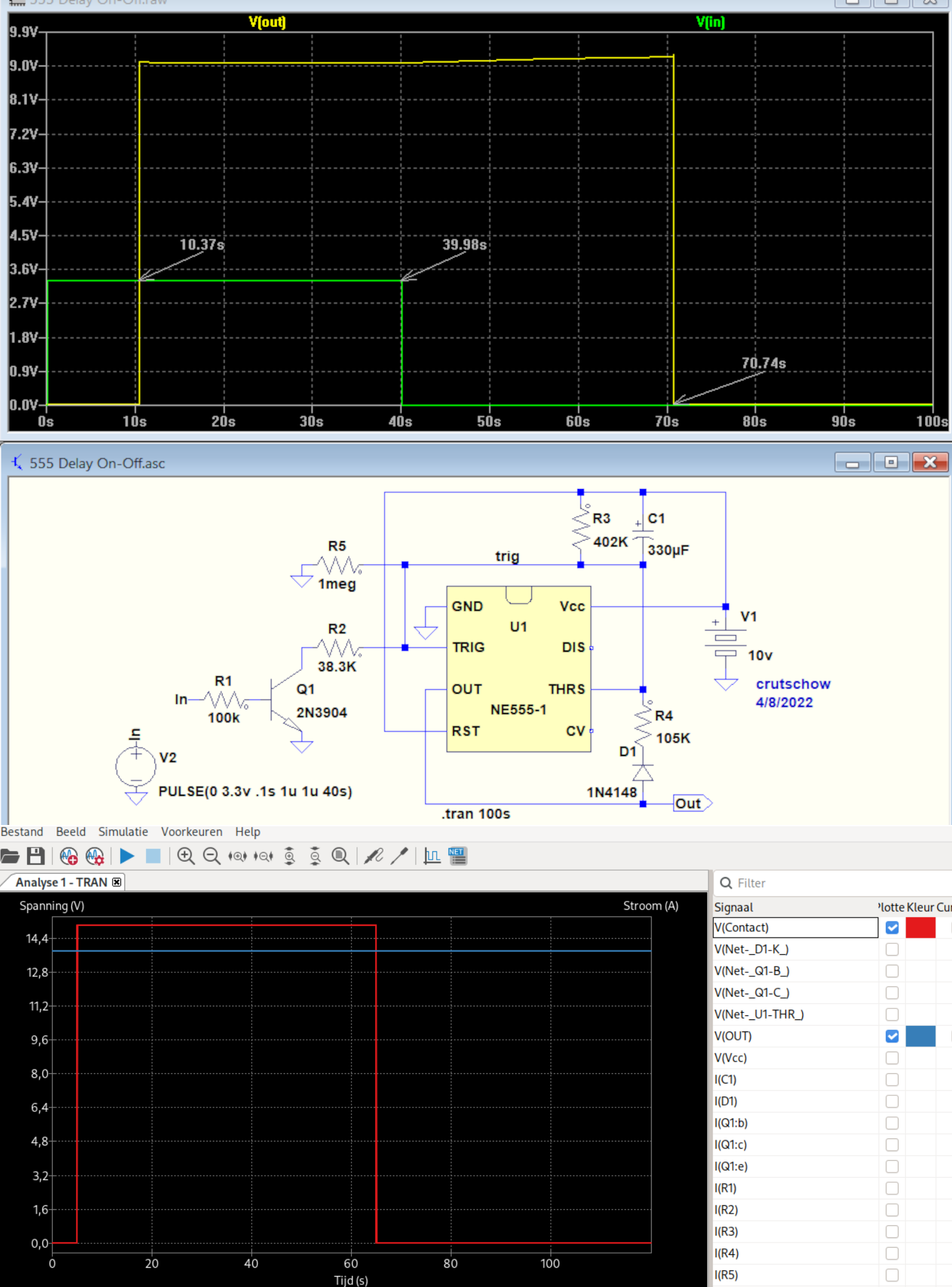 Not working 555 simulation - Simulation (Ngspice) - KiCad.info Forums